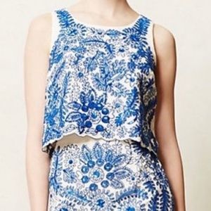 EUC Anthro Moulinette Soeurs Crop Sequin Top